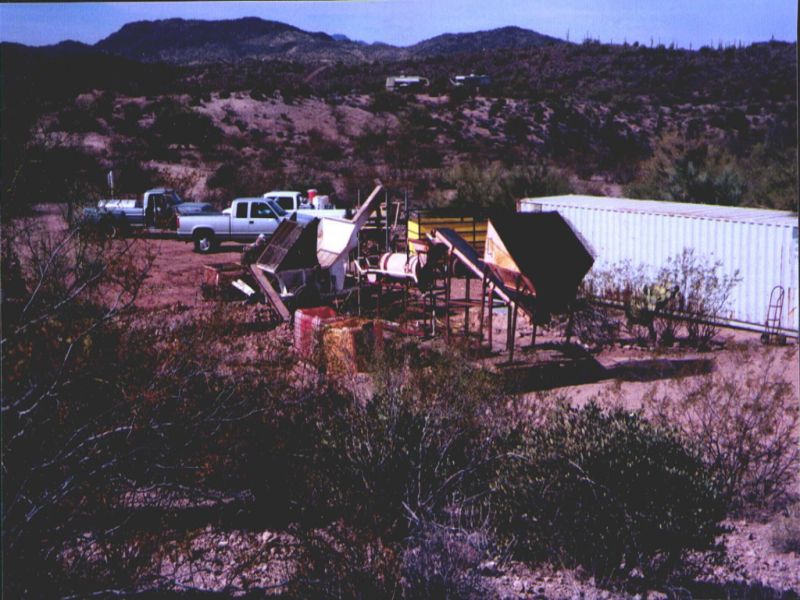 Imagine going back in time 150 years and taking modern mining equipment with you. The claims area is beautiful to see and photograph and we like to keep it in it's natural setting.